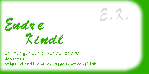 endre kindl business card